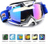 Motorcycle Motocross Goggles ATV Racing Goggles Dirt Bike Tactical Riding Motorbike Goggle Glasses, Bendable Windproof Dustproof Scratch Resistant...