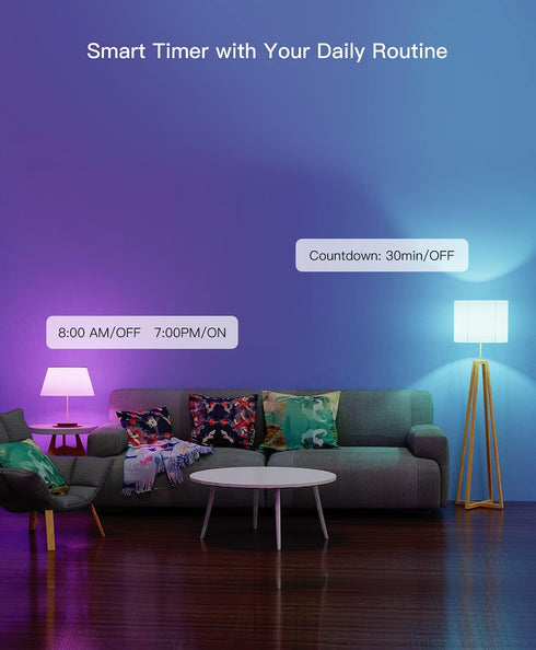 TREATLIFE Smart Light Bulbs, UL Certified WiFi Bluetooth Color Changing Light Bulb, A19 Smart Bulb Works with Alexa & Google Home, 60W Equivalent ...