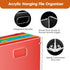 MaxGear File Organizer Box, Acrylic Hanging File Folder Organizer for Letter Size, Portable File Box with Handles, Desktop Clear Hanging Folder Or...