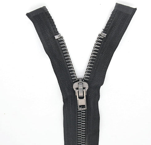 #10 Separating Metal Zipper Black Nickel Heavy Duty Metal Zippers for DIY Sewing Crafts Jacket Coat,26 Inch 1PC/Pack,SHUNLI...