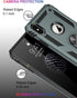LUMARKE for iPhone Xs Max Case with Tempered Glass Screen Protector - Military Grade 16ft Drop Tested Cover with Magnetic Ring Kickstand, Protecti...