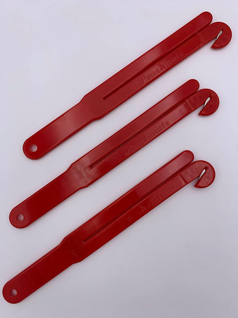 Pouchmate Food Bag Opener with Magnet Red (3 pack)...