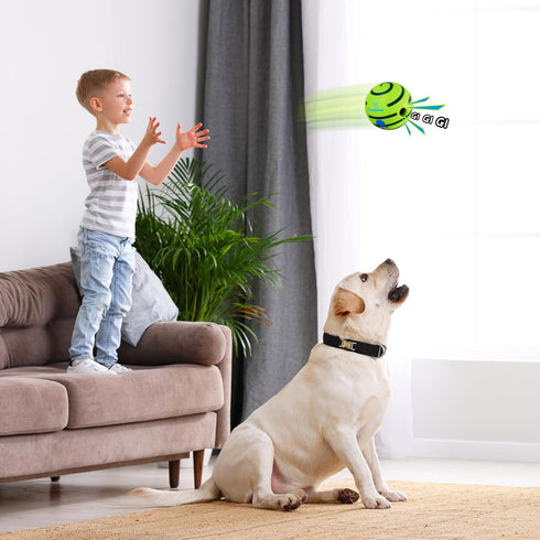 Wobble Giggle Ball for Dogs, Durable Interactive Dog Wobble Ball, Dog Balls with Fun Giggle Sounds When Rolled or Shaken, The Waggle Ball for Dogs...