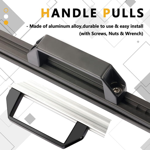 KOOTANS 2 Sets 2020 Series Door Handle and Frame Hinges Install Kit for 20x20 Aluminum Extrusion Profile Slot 6mm-4pcs Zinc Alloy Hinges, 2pcs Alu...