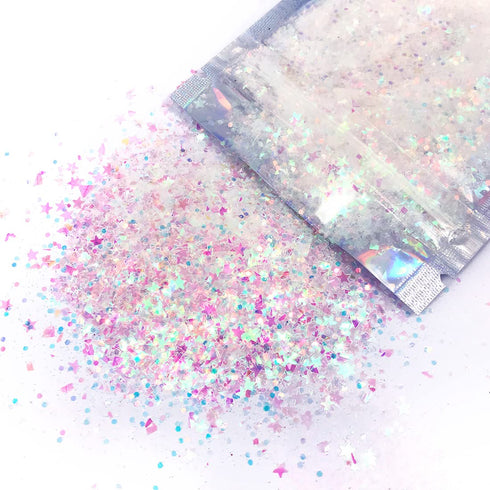 Iridescent Body Glitter - 15g Chunky Holographic Face Glitter, Hair Glitter, Eye Glitter and Body Glitter, Rave Glitter, Festival Accessories, Cos...
