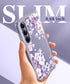 GVIEWIN for Samsung Galaxy S24 Case Floral, with Screen Protector & Camera Lens Protector, Hard PC&TPU Bumper Clear Shockproof Protective Women Ph...