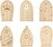 AUEAR, 24 Pack Fairy Door Miniature Wooden Garden Doors Windows Unfinished Fairy Window Accessories Mini Fairy House DIY Craft for Wall Home Party...