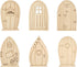 AUEAR, 24 Pack Fairy Door Miniature Wooden Garden Doors Windows Unfinished Fairy Window Accessories Mini Fairy House DIY Craft for Wall Home Party...