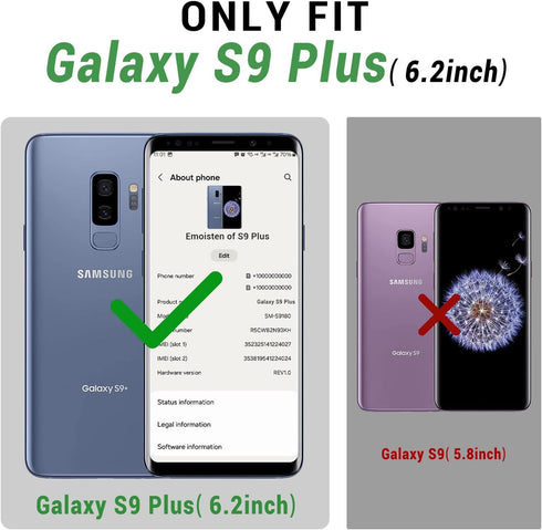 SUANPOT for Samsung Galaxy S9+ / S9 Plus 6.2 (Non S9 5.8") Wallet case with RFID Blocking Credit Card Holder,PU Leather Flip Folio Book Phonecase ...