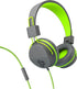 JLab Neon On-Ear Wired Headphones, Graphite/Lime, Feather Light, Ultra-plush Eco Leather, 40mm Drivers, Guaranteed for Life...