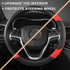 GIANT PANDA Steering Wheel Cover for Jeep Wrangler, Car Steering Wheel Cover for Jeep Grand Cherokee and Cherokee - Black+Red...