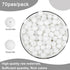 70Pcs Silicone Beads, 15mm White Silicone Beads Bulk for Keychain Making Rubber Round Silicone Beads for DIY Bracelets and Necklace Crafts Making ...