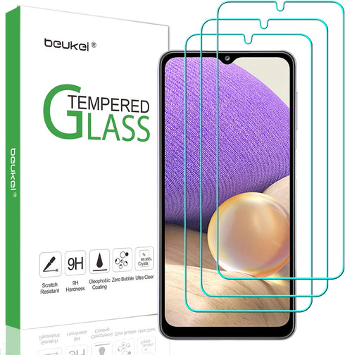 (3 Pack) Compatible for Samsung Galaxy A32 5G Screen Protector Tempered Glass, Touch Sensitive,Case Friendly, 9H Hardness...