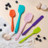 Silicone Spatula Set, 5 Piece Food Grade Rubber Spatulas for Baking, Cooking, and Mixing High Heat Resistant Non Stick Dishwasher Safe BPA-Free (M...