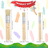 12 Pieces Wooden Stencil Brushes Natural Stencil Brushes Bristle Painting Brushes Wooden Handle Painting Stencil Brushes for Acrylic Oil Watercolo...