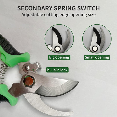 Garden Pruning Shears, Premium Multi-Function Antiskid Stainless Steel Floral Shears, Garden Clippers Hand Tools for Cutting and Trimming Bonsai, ...