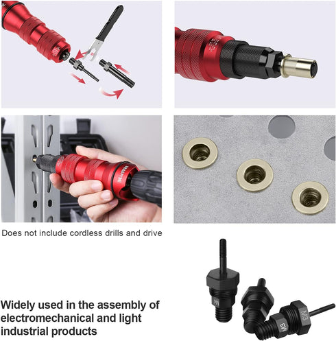 Beaspire 3 PCS Cordless Drill Electric Rivet Gun's M3?M4?M5 Mandrels...