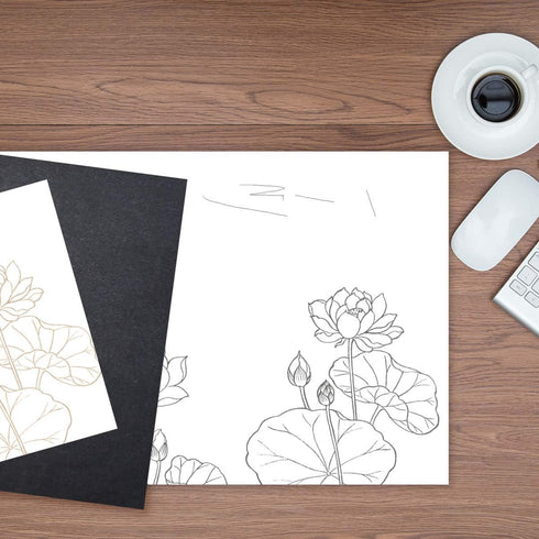 100 Sheets Carbon Transfer Paper Tracing Carbon Paper for DIY Wood Working Paper Canvas and Other Art Craft Surfaces Graphite Transfer Paper & 5 P...