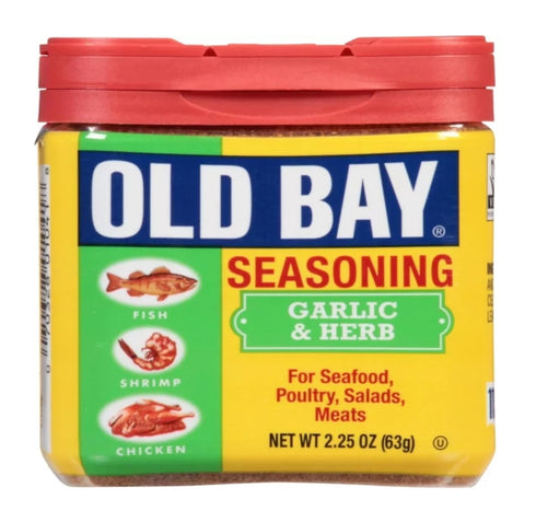 Ole Bay Seasoning - Garlic and Herb - Pack of Two - For Seafood, Poultry, Salads, and Meats - World Famous Seasoning Flavor - Smiling Sweets - Cer...