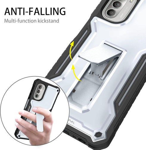 DUOPAL for Motorola Moto G 2022 Case (NOT Stylus), Military Grade Protection Shockproof Case with Tempered Glass HD Screen Protector and Kickstand...