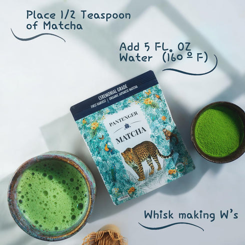 Organic Ceremonial Grade Matcha | Emerald Green, Creamy & Sweet (for a matcha) | Japanese - First Harvest - Hand Picked - Stone Milled | By Panten...