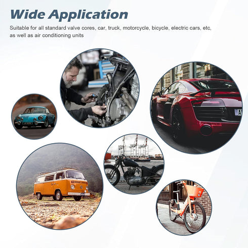 5 Pieces Tire Repair Kit, 1 Valve Core Removal Tool Tire Valve Stem Puller No Scratch Strength Blue Plastic Tire Valve Tool 4 TR412 Rubber Snap-in...