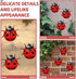 Luxshiny 2pcs Metal Garden Decor for Outside Cute Ladybugs Yard Art Lawn Ornaments Wall Sculptures Statues Fence Patio Garden Outdoor Decorations ...