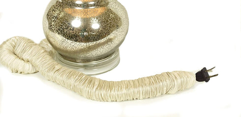 Bone Designer Cords Silk Lamp Cord Cover 9 ft long 100% REAL SILK...