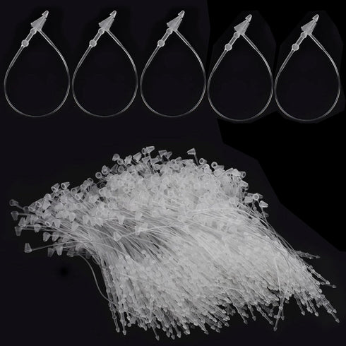 3" Plastic Fastener Clear Hang Tag Snap Lock Plastic Tag Fasteners Pin Security Loop for Retail Store Clothing Price Tag Pins (1000 Pcs)...