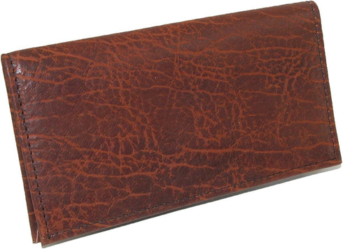 Boston Leather Unisex Textured Bison Leather Checkbook Cover, Tuscan...