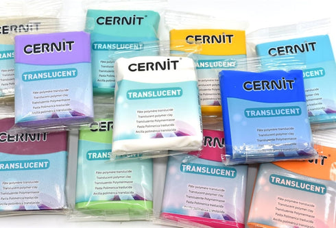 Cernit Transparant Clay 56g, Amber, 7 x 5.5 x 1.5 cm...