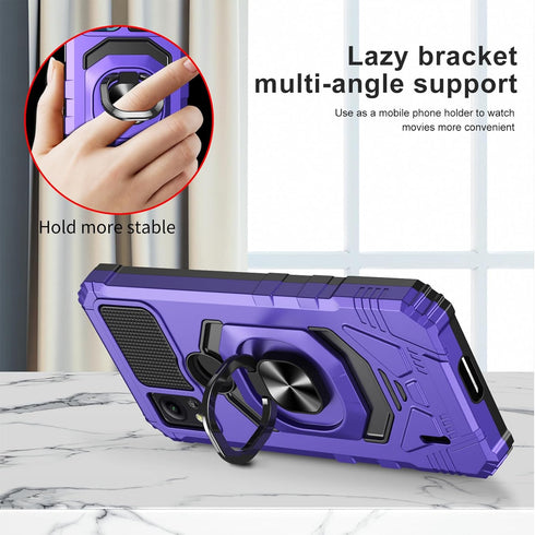 Ailiber for AT&T Motivate 4 Case with Stand, Cricket Icon 5 Phone Case with Screen Protector, for Magnetic Car Mount, Military Grade, Shockproof R...