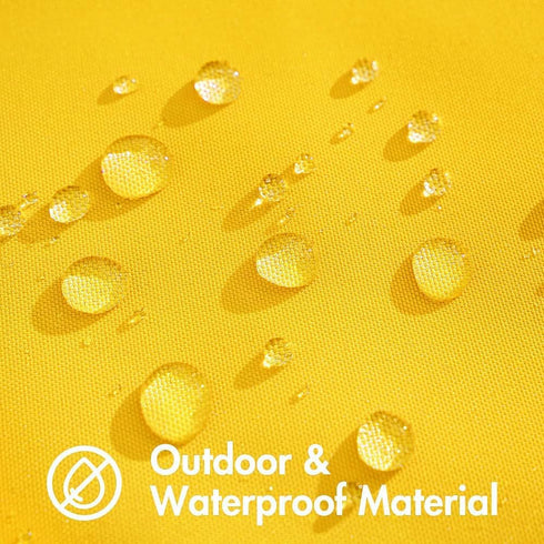 All Smiles Outdoor Waterproof Throw Pillow Covers 18x18 Set of 2 Yellow Decorative Patio Tent Bed Sofa Living Room Furniture Sunbrella Cushion Cas...