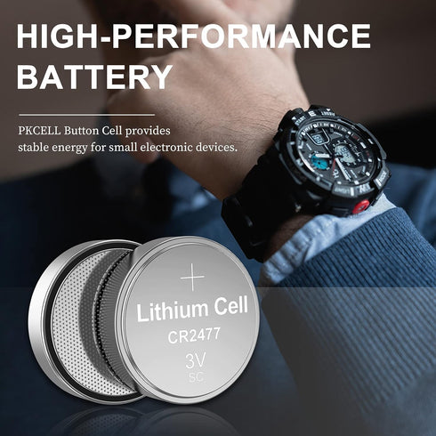 PKCELL CR2477 Battery CR2477 3V Lithium Battery (10PCS)...