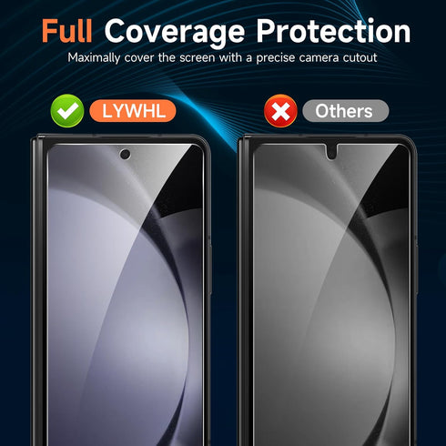 LYWHL 2-Pack Samsung Galaxy Z Fold 6 Screen Protector, Tempered Glass Front Screen Protector for Galaxy Z Fold 6 with Alignment Frame, Anti Scratc...