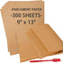 300 PCS Parchment Paper Sheets, YULEER 9x13 Inches Non-Stick Precut Baking Parchment with Silicone Brush, Unbleached Baking Sheets, Half Sheet for...