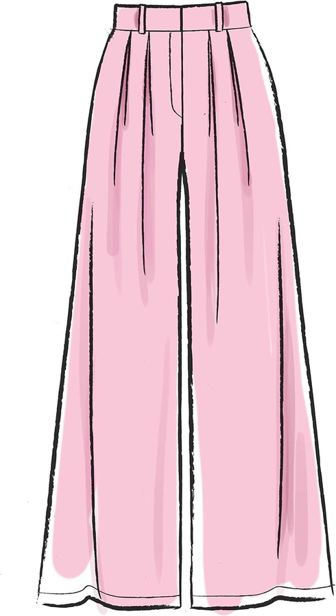 McCall Pattern Women's Loose Fit Capri Pants, Sizes 14-22 Sewing Pattern...