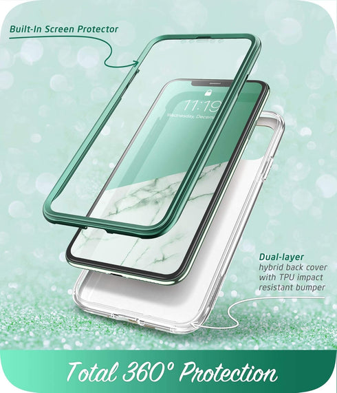 i-Blason Cosmo Series Case for iPhone 11 Pro Max 2019 Release, Slim Full-Body Stylish Protective Case with Built-in Screen Protector (Green)...