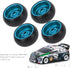 4PCS RC Car Drift Wheel Hub Tire Aluminum Alloy Tyres Rubber Tire RC Car Upgrade Parts for WLtoys K989 1/28 RC (Blue)...
