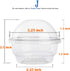 Golden Apple, 3.5oz-30sets Clear Plastic Cups for Ice Cream, Snack Bowl with Dome lids No Hole...