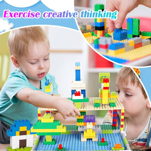 10x5 inch Classic Baseplates, Building Bricks Plates Compatible for Major Brands, Ideal for Kids 6+ & STEM Activities, Inspiring Creativity & Lear...