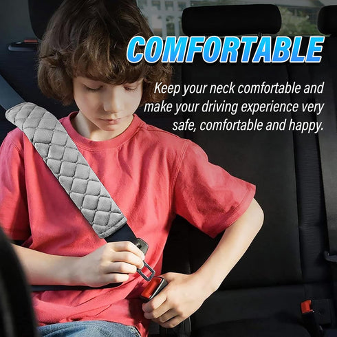 Extra Long Seatbelt Cover, Super Soft Car Seat Belt Strap Cushion, Comfortable Shoulder Pad Neck Cushion Protector, Universal Auto Interior Access...