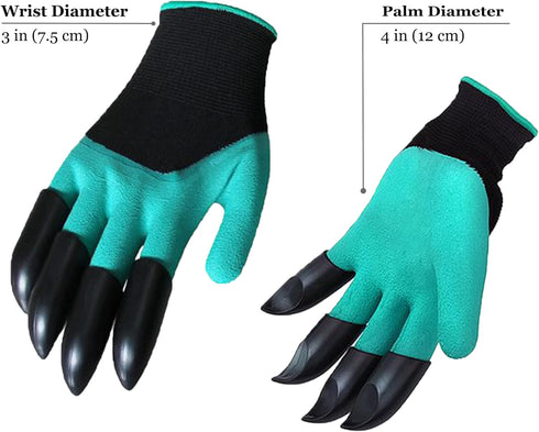Garden Gloves with Claws, Chicken Coop Cleaning, for Digging, Pruning & Poking, All in One Gardening Tool, Durable Hand Protectors, handwear for G...
