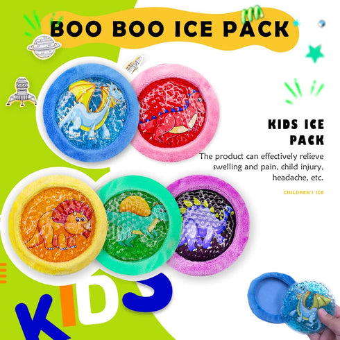 Kids Ice Pack, Hot or Cold Pack Gel Cooling Pad, Reusable for Injuries Medical Health,Swelling and Pain Relief, Tired Eyes, Child Injury, Headache...