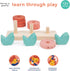 Toys - Counting Vegetables - 10pcs Stacking Wooden Ring Set - Counting and Stacking Toddler Toy - Boost Fine Motor Skills - Toddler Educational To...