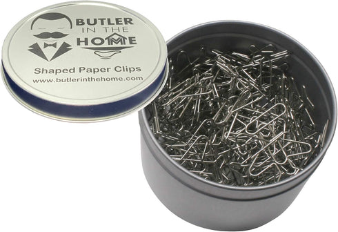 100 Count Airplane Shaped Paper Clips Great for Paper Clip Collectors or Office Gift - Comes in Round Tin with Lid and Gift Box - (Silver)...