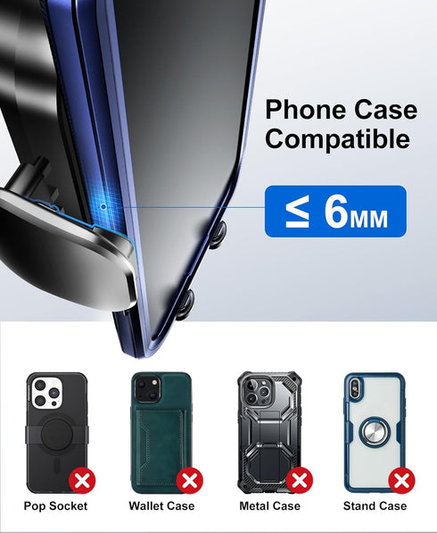 Beeasy 15W Mobile Phone Holder Car with Charging Function-Wireless Charger Car Automatic Qi Inductive Charging Station Car-Mobile Phone Holder Car...
