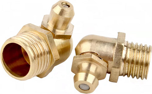 M6 x 1mm Brass Hydraulic Grease Fitting, 90 Degrees, 10Pcs...