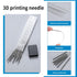 30 Pcs 3D Printer Nozzle Cleaning Kit, 0.4mm 3D Printing Nozzle Needles, Stainless Steel 3D Printer Nozzle Cleaning Needles, 3D Printer Cleaning N...