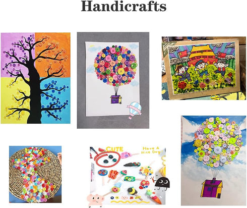 About 660 Resin Buttons of Various Specifications, Handmade Buttons, Sewing DIY Handicraft Buttons, Hand-Painted Decorative Buttons Green Series...